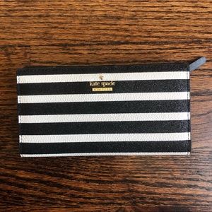 Kate Spade Black and White Striped Wallet